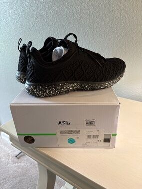APL TechLoom Phantom Black Sneakers Size 8.5 Minimal Athletic Luxe